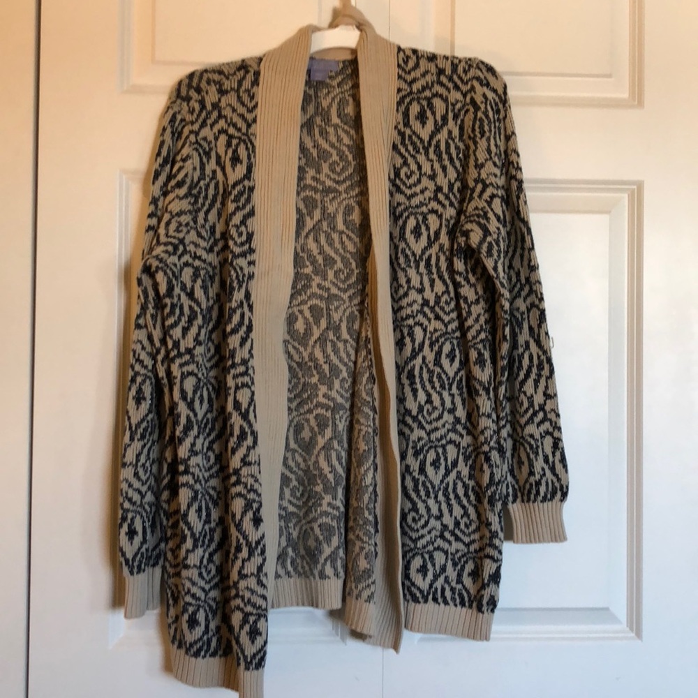 Women’s cardigan sweater.